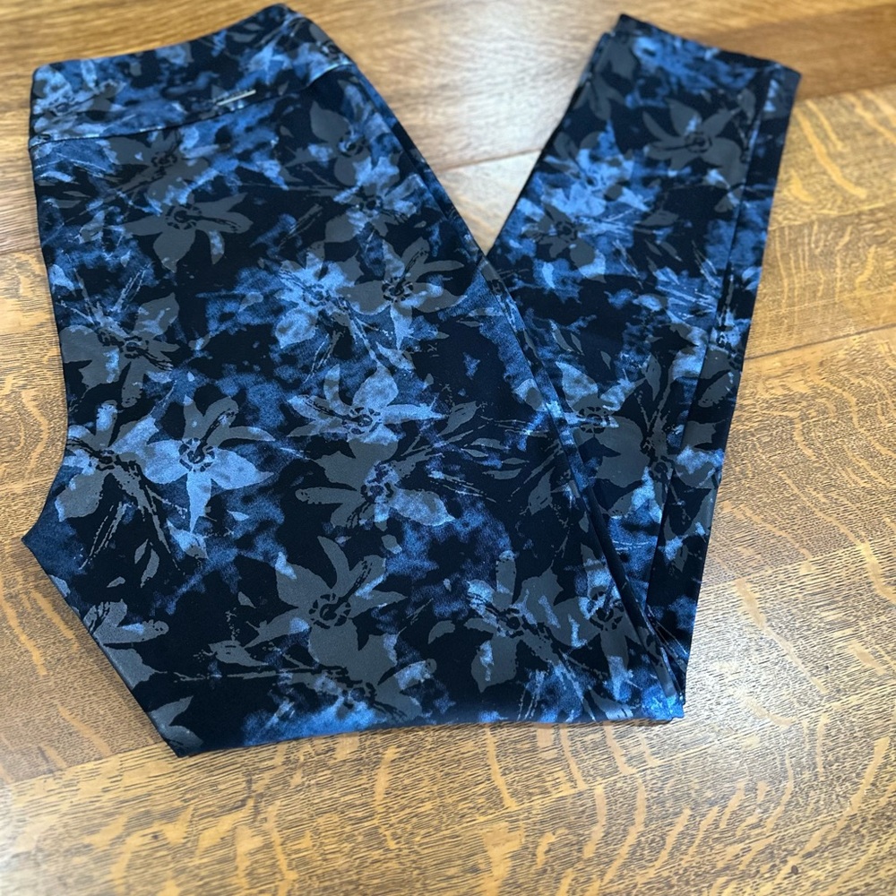 Joseph Ribkoff Floral Knit Ponte Pull On Pant Sz 14